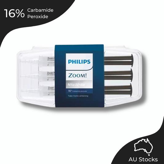Philip Zoom NightWhite 16% Carbamide Peroxide HP Teeth Whitening Gel Take Home Whitening 3x 2.4ml/Syringe with Shade Guide and Instructions