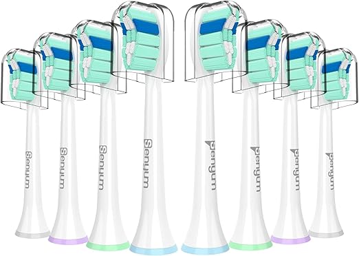 Replacement Toothbrush Heads for Philips Sonicare Replacement Heads, Brush Head Compatible with Phillips Sonicare Electric Toothbrushes C2,C1,C3,4100,G2,A3, W for Philips Sonic Care Brush | Pack of 8